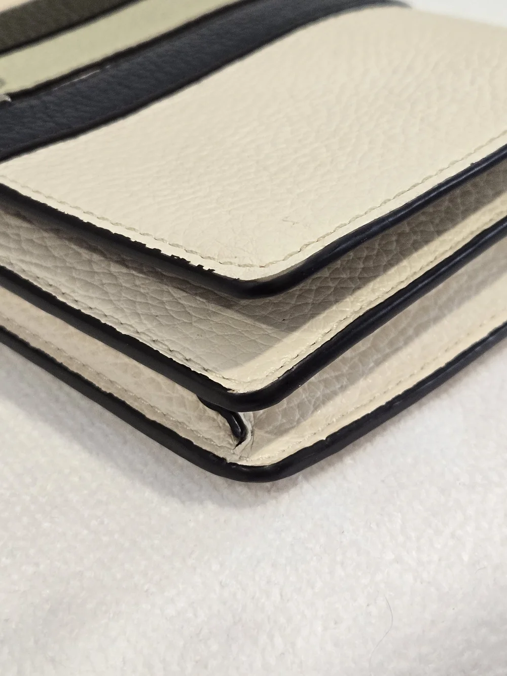 Coach Anna Fold Over Clutch Crossbody with Racing Stripe